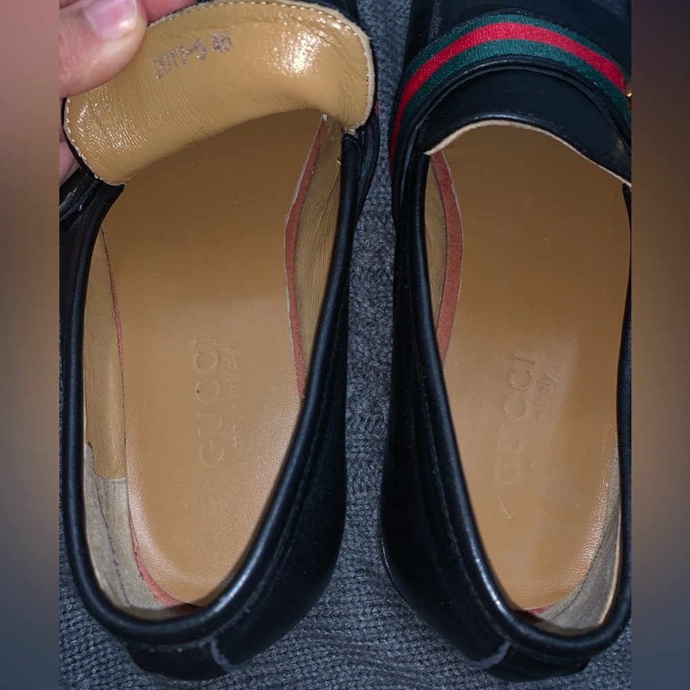 Gucci Men's Paride Web Stripe Bit Leather Loafers - Picture 8 of 10